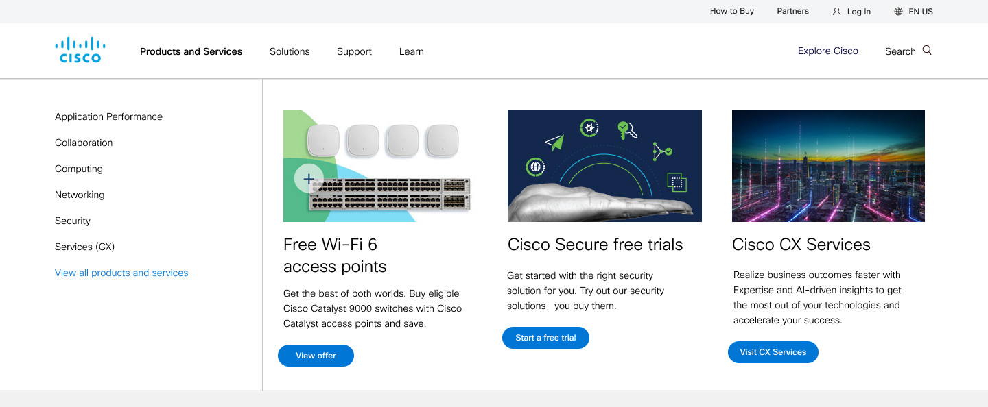 Cisco.com Navigation